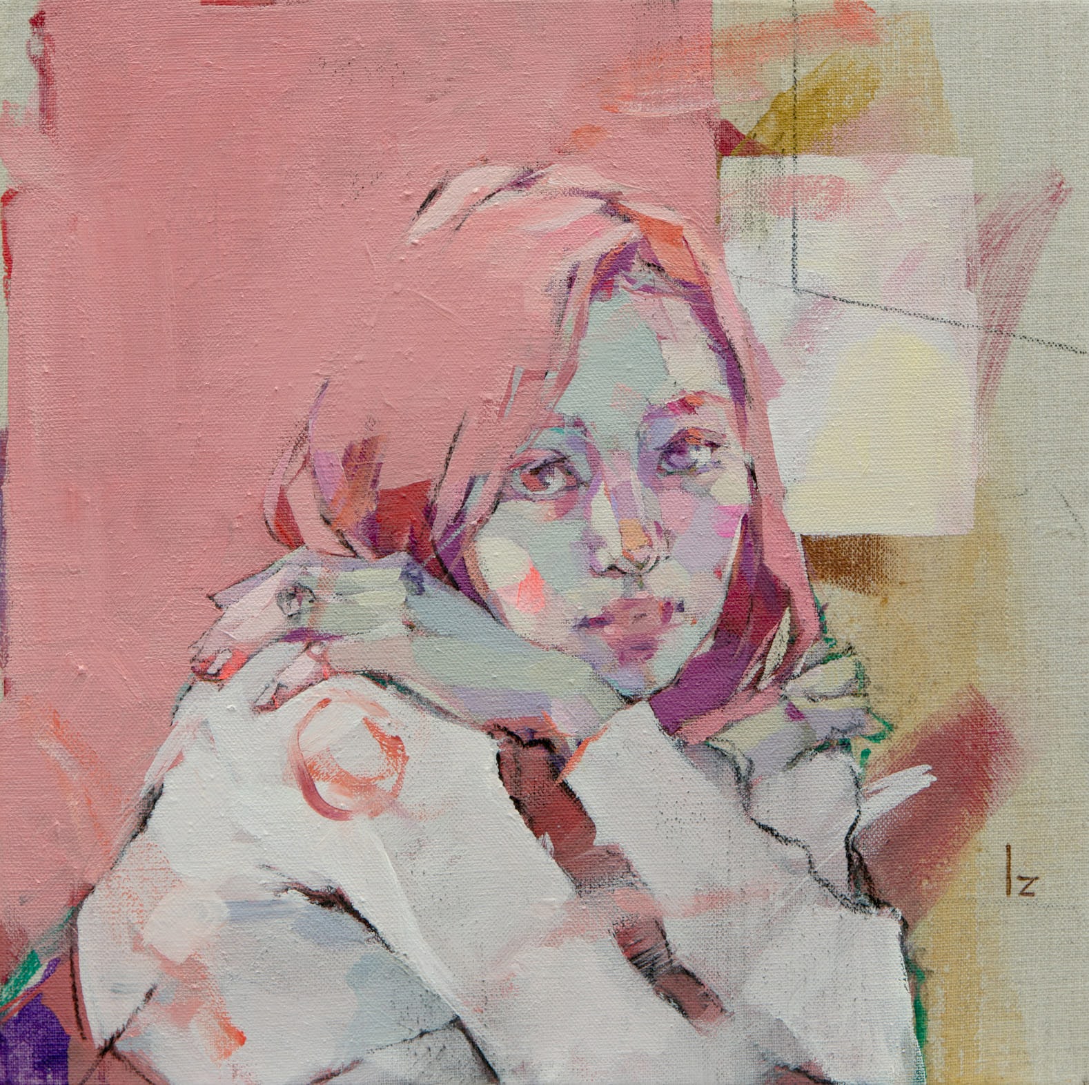 《会うことができたならⅡ》2024年 / 油彩、キャンバス / 30×30cm