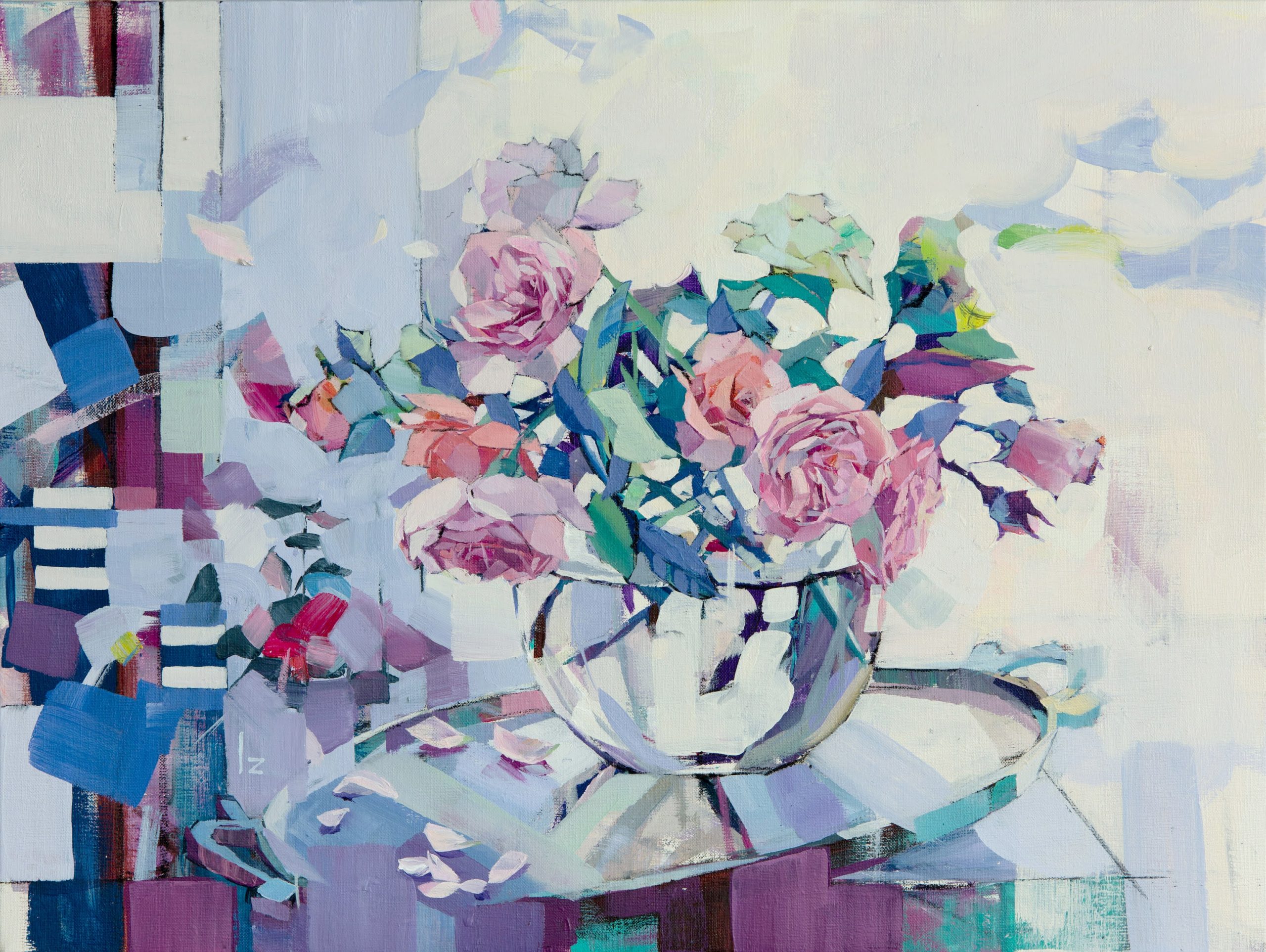 《Mother rose-アロマ》2024年 / 油彩、キャンバス / 45.5×60.5cm