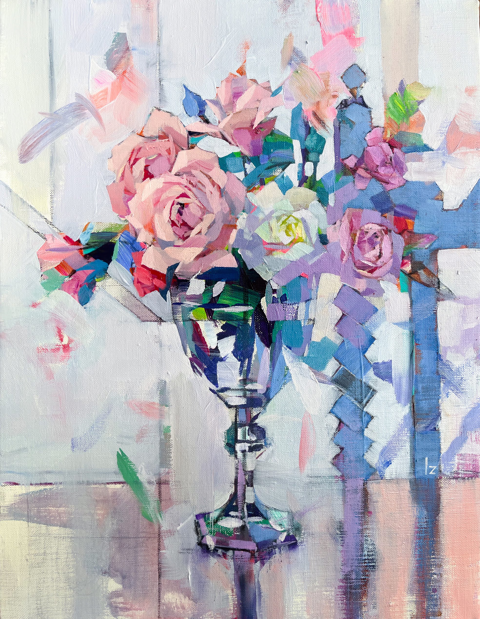 《Mother rose-9月の朝》2024年 / 油彩、キャンバス / 41×61cm
