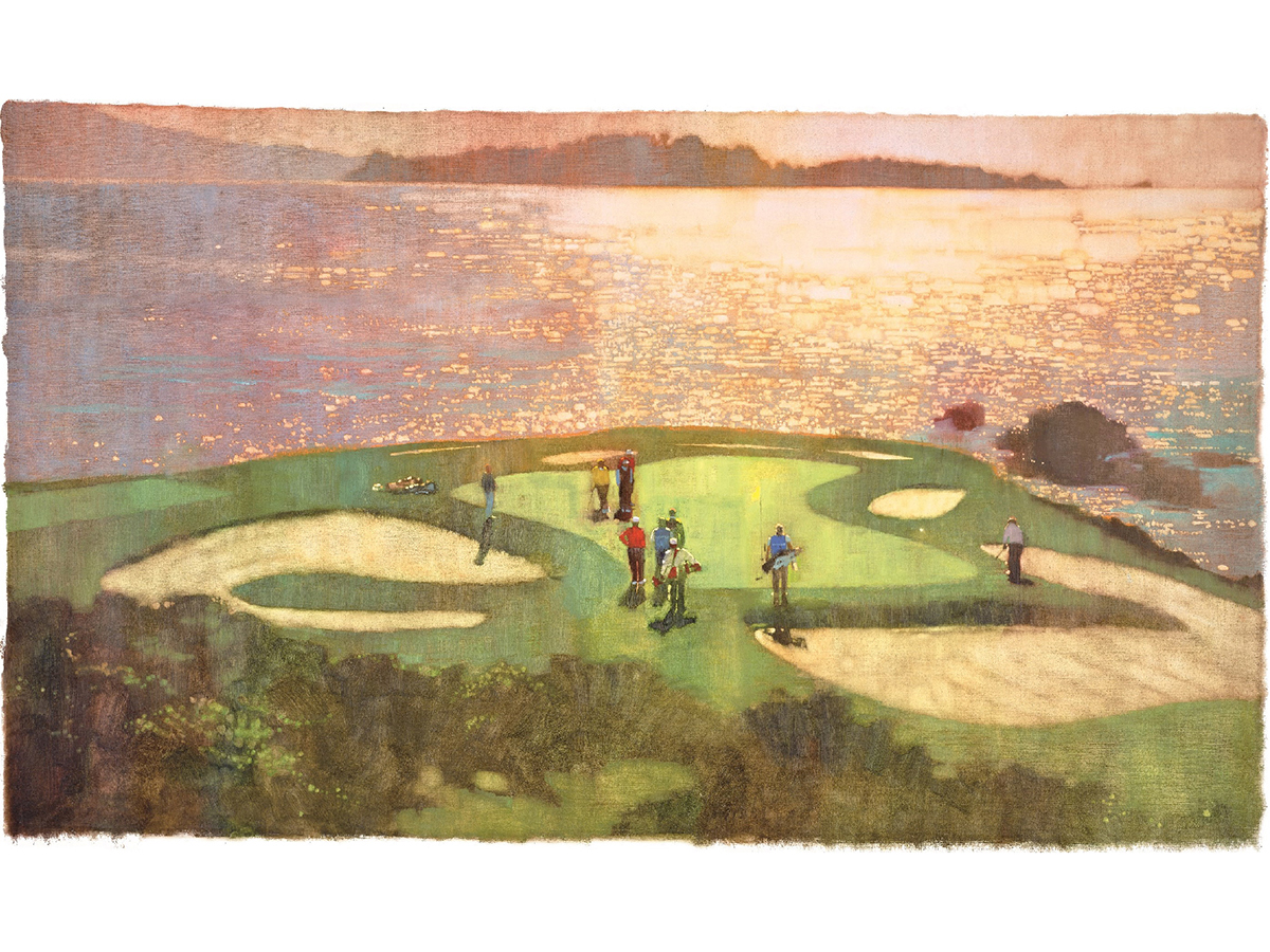 《Pebble Beach Pro-Am - 7th Hole / ペブルビーチ プロアマ7番ホール》ジクレ版画 / 41×69cm