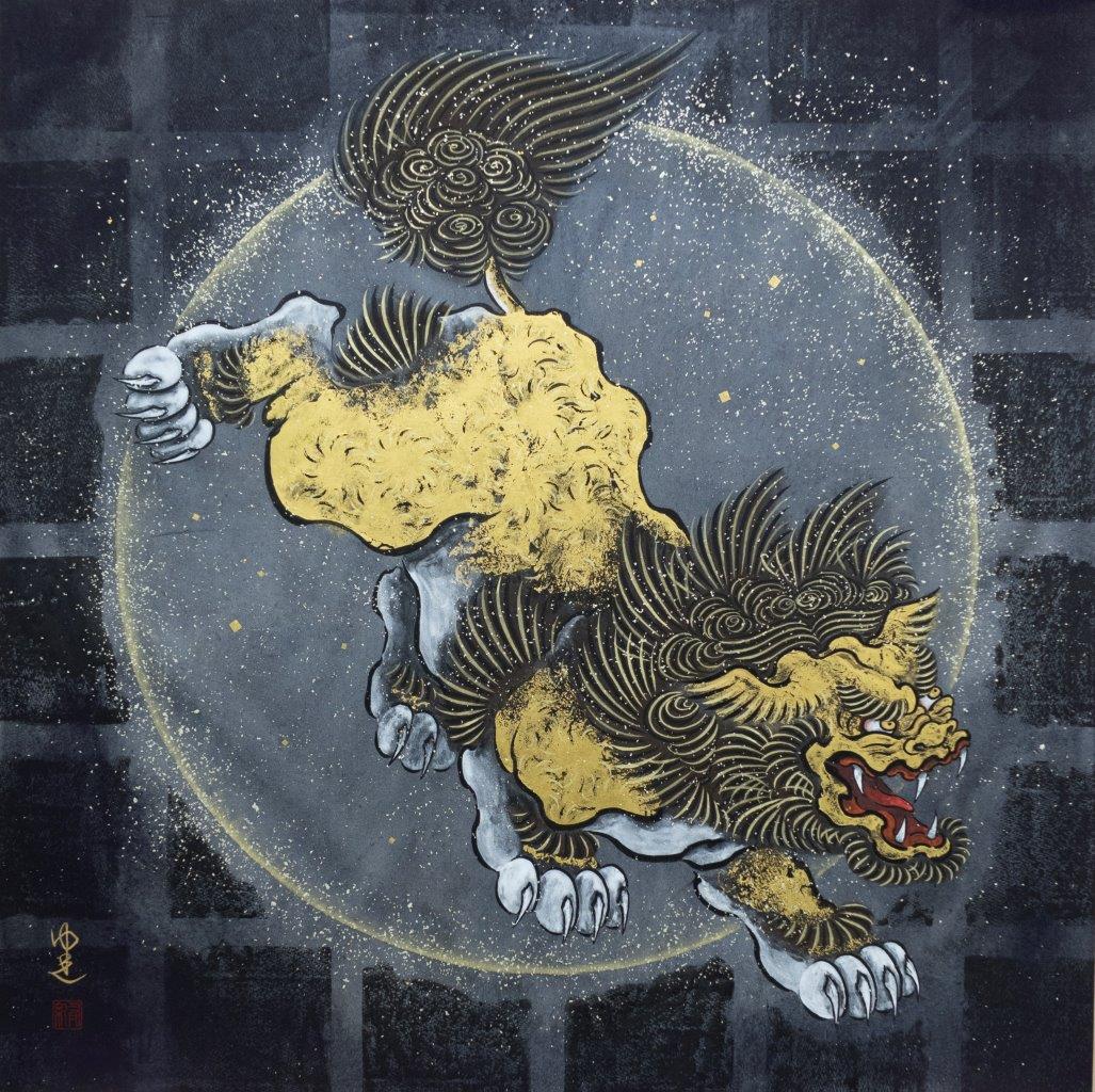 《翔》紙本彩色 / 73×73cm