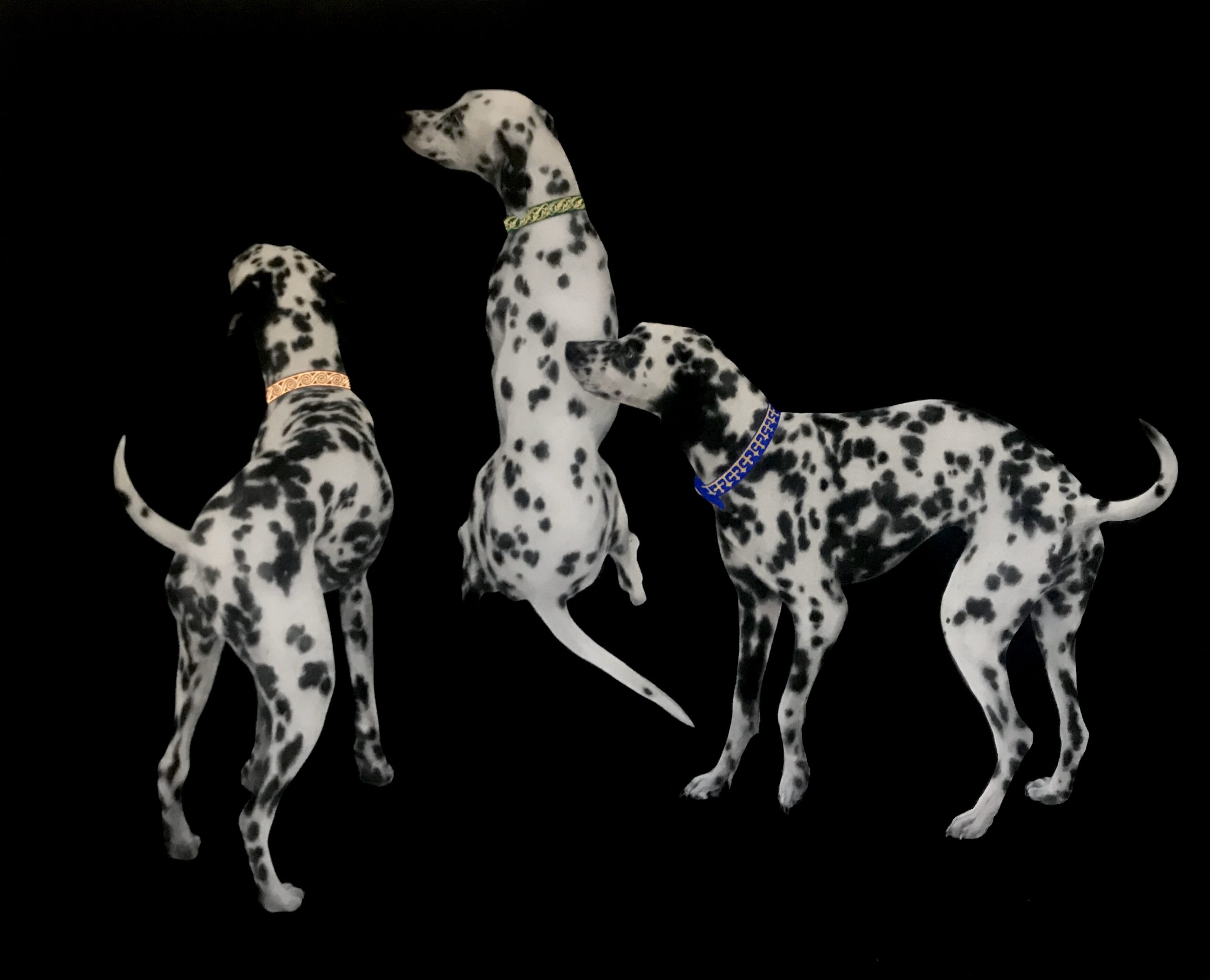 《ただいま》岩絵具、麻紙、箔 / 114×140cm