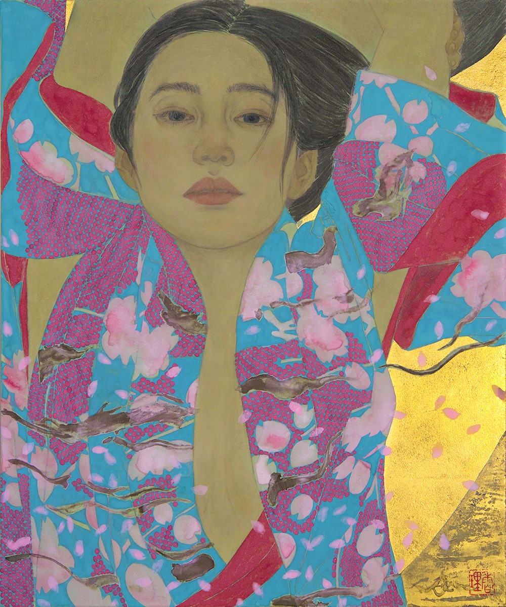 《乱舞－染－》紙本彩色 / 45.5×38cm