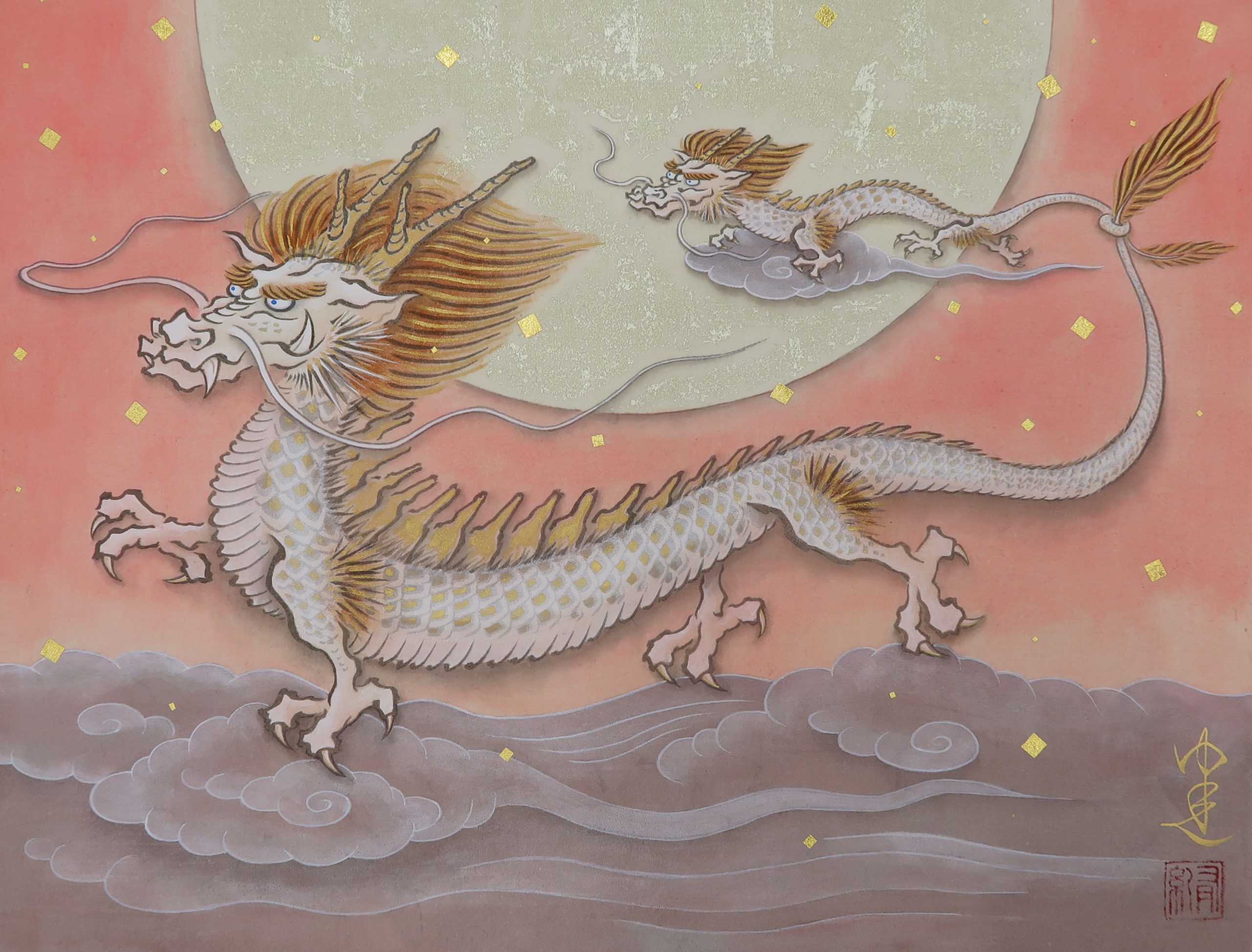 《宵月ノ子》絹本彩色 / 31×41cm（F6）