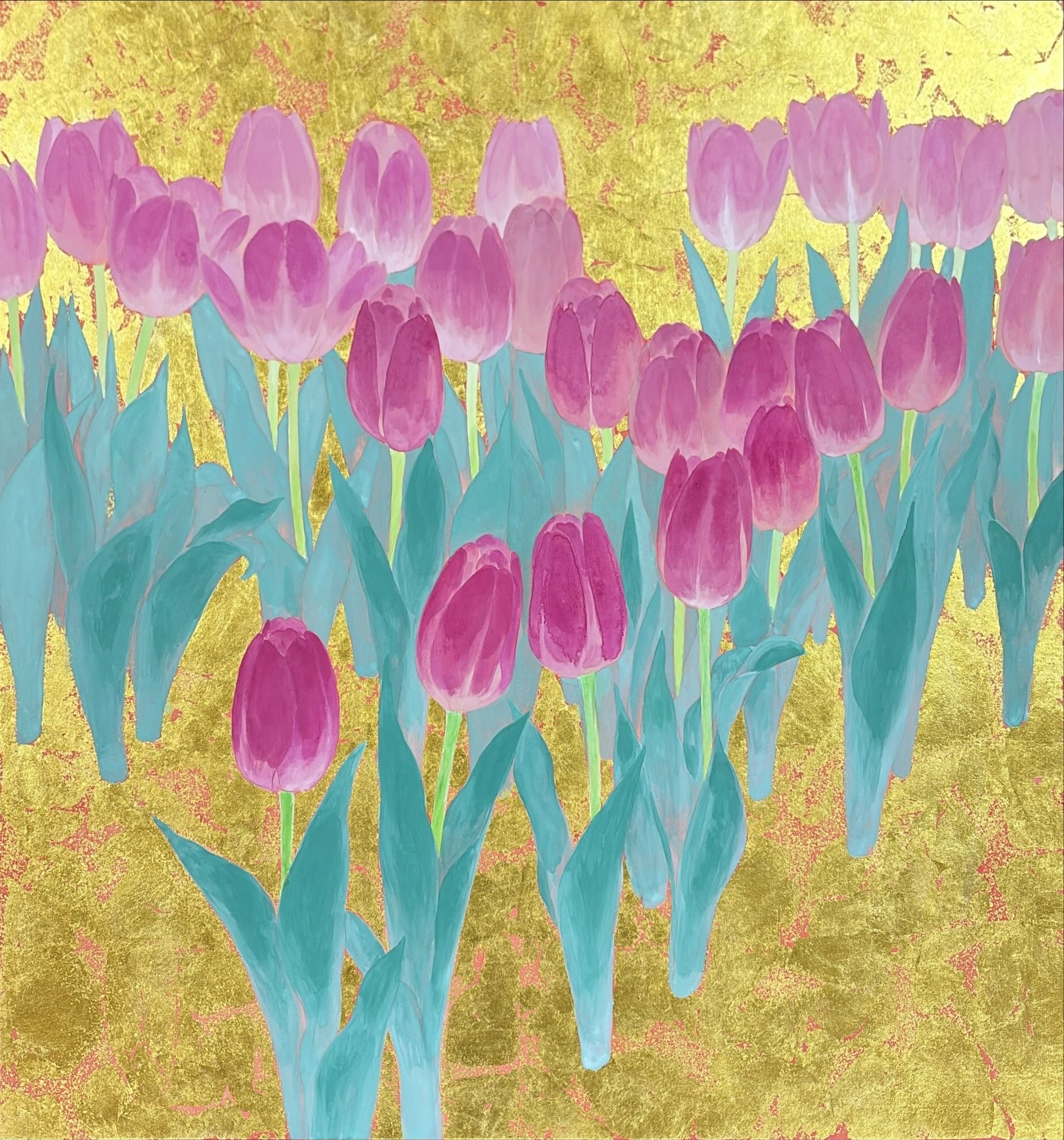 《春の旋律》紙本彩色 / S10