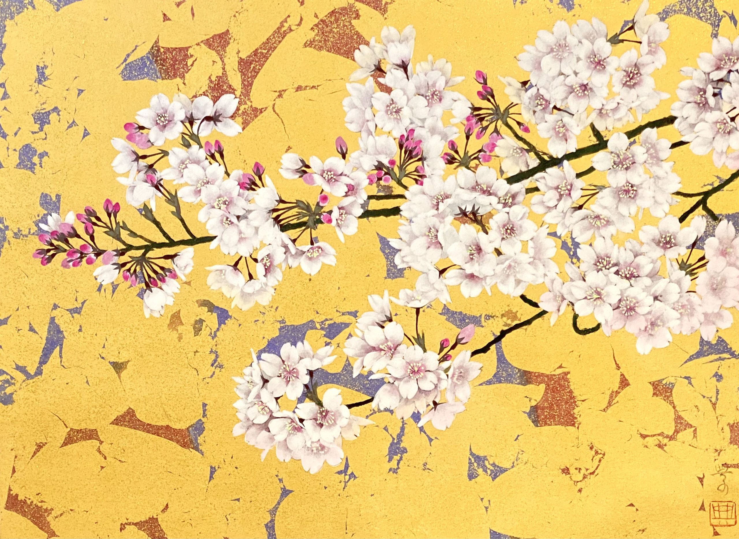 《桜咲く》紙本彩色 / 33×45.5cm（P8）