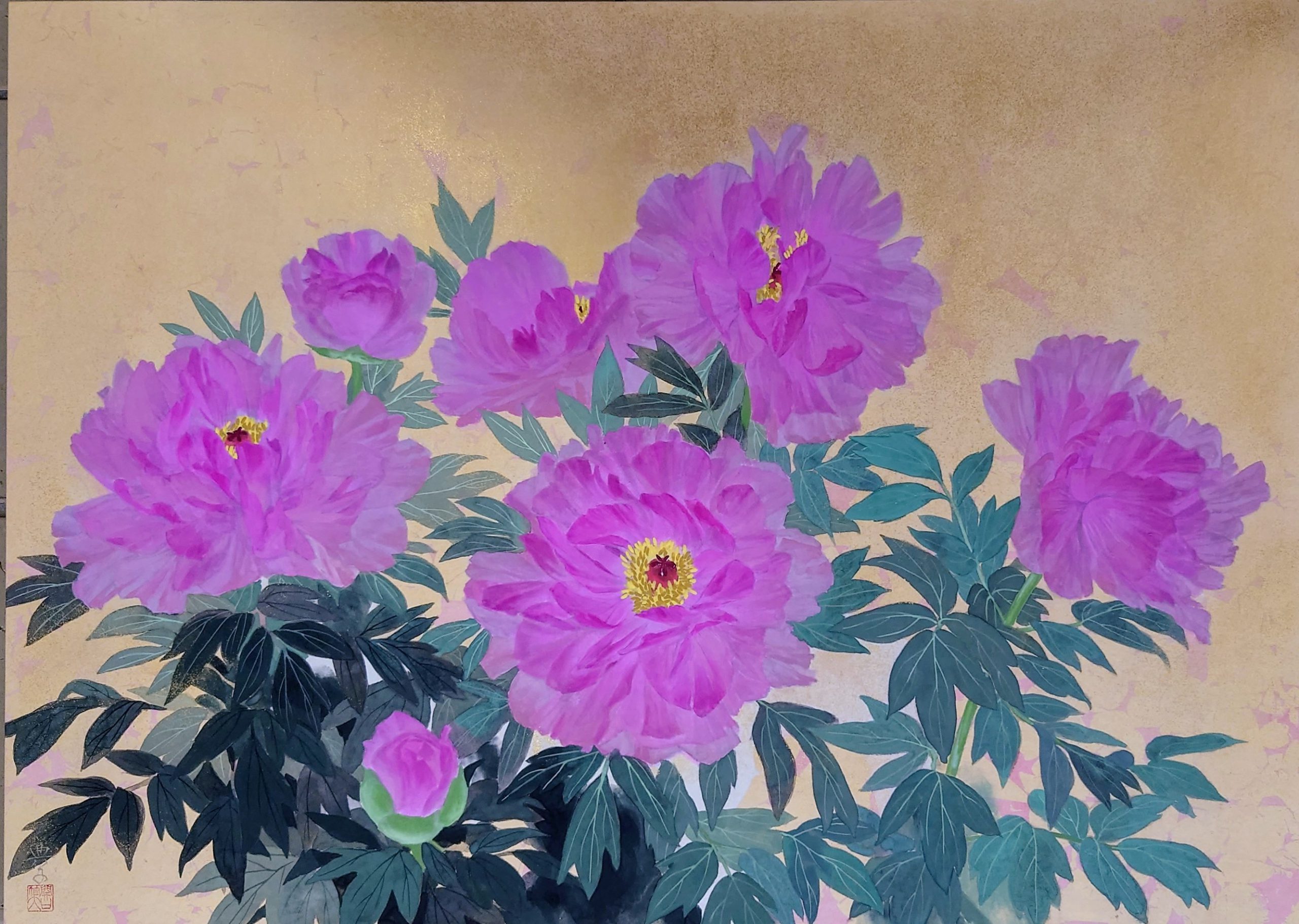 《花ひらく》紙本彩色 / 72×91cm（F30）
