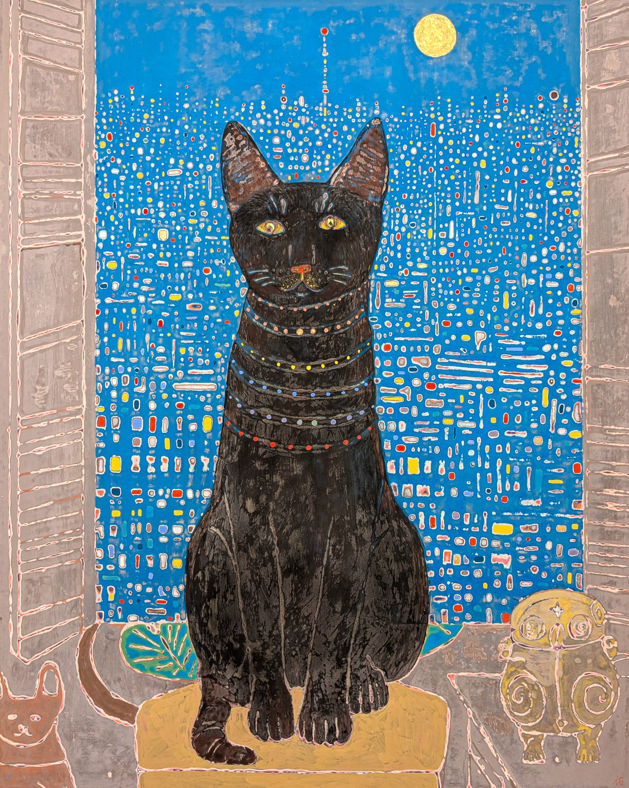 「Bastet 街」紙本彩色／F30号